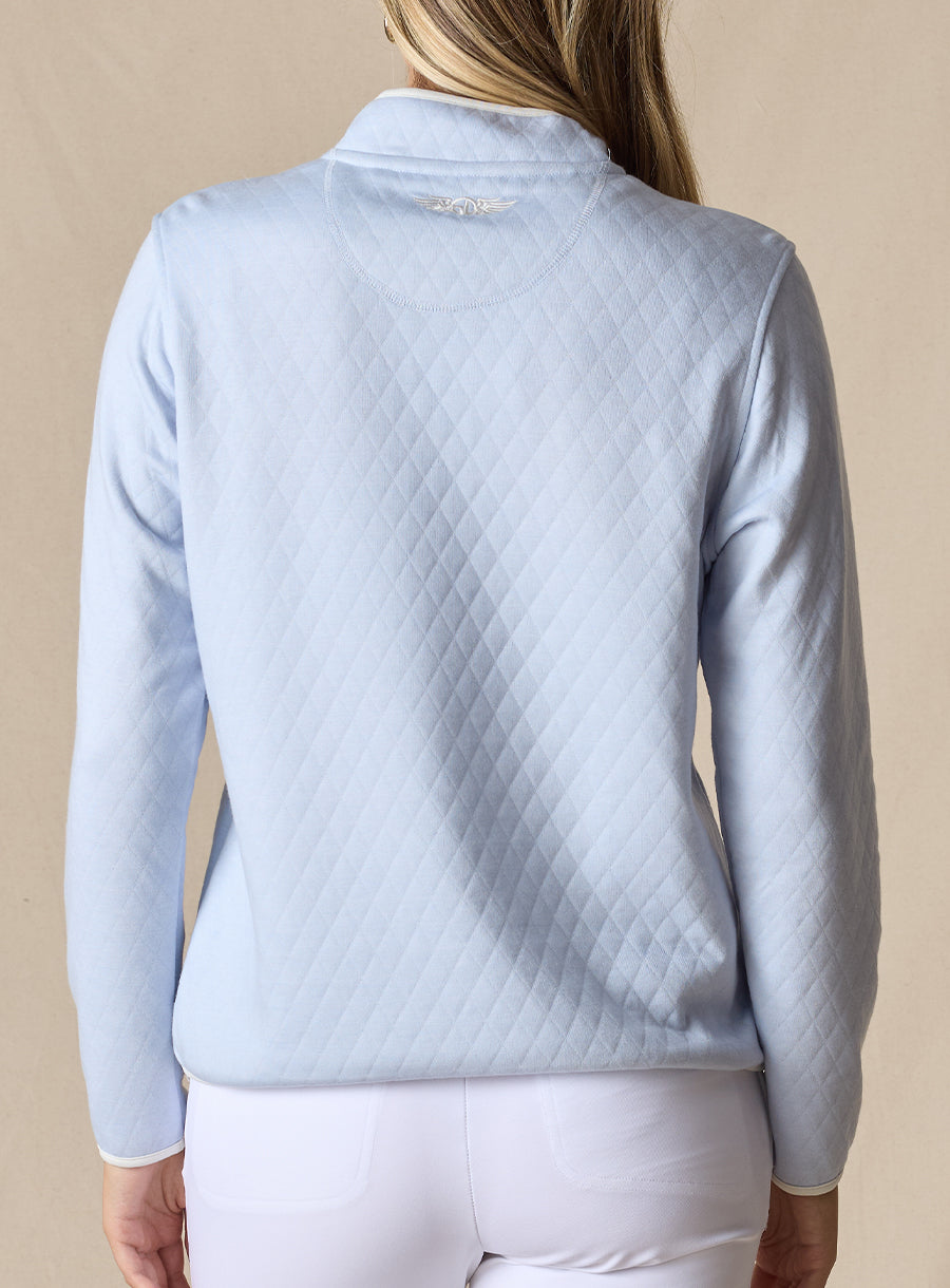 Presley Quarter Snap Pullover - Lake
