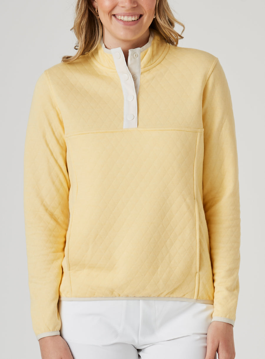 Presley Quarter Snap Pullover - Sunbeam
