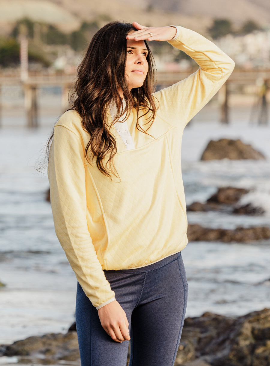 Presley Quarter Snap Pullover - Sunbeam
