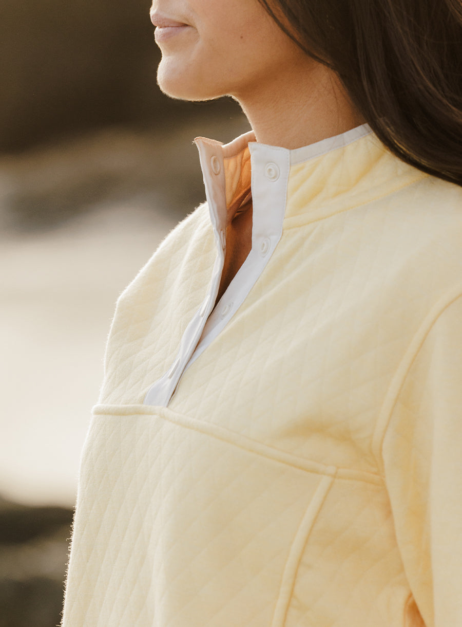 Presley Quarter Snap Pullover - Sunbeam
