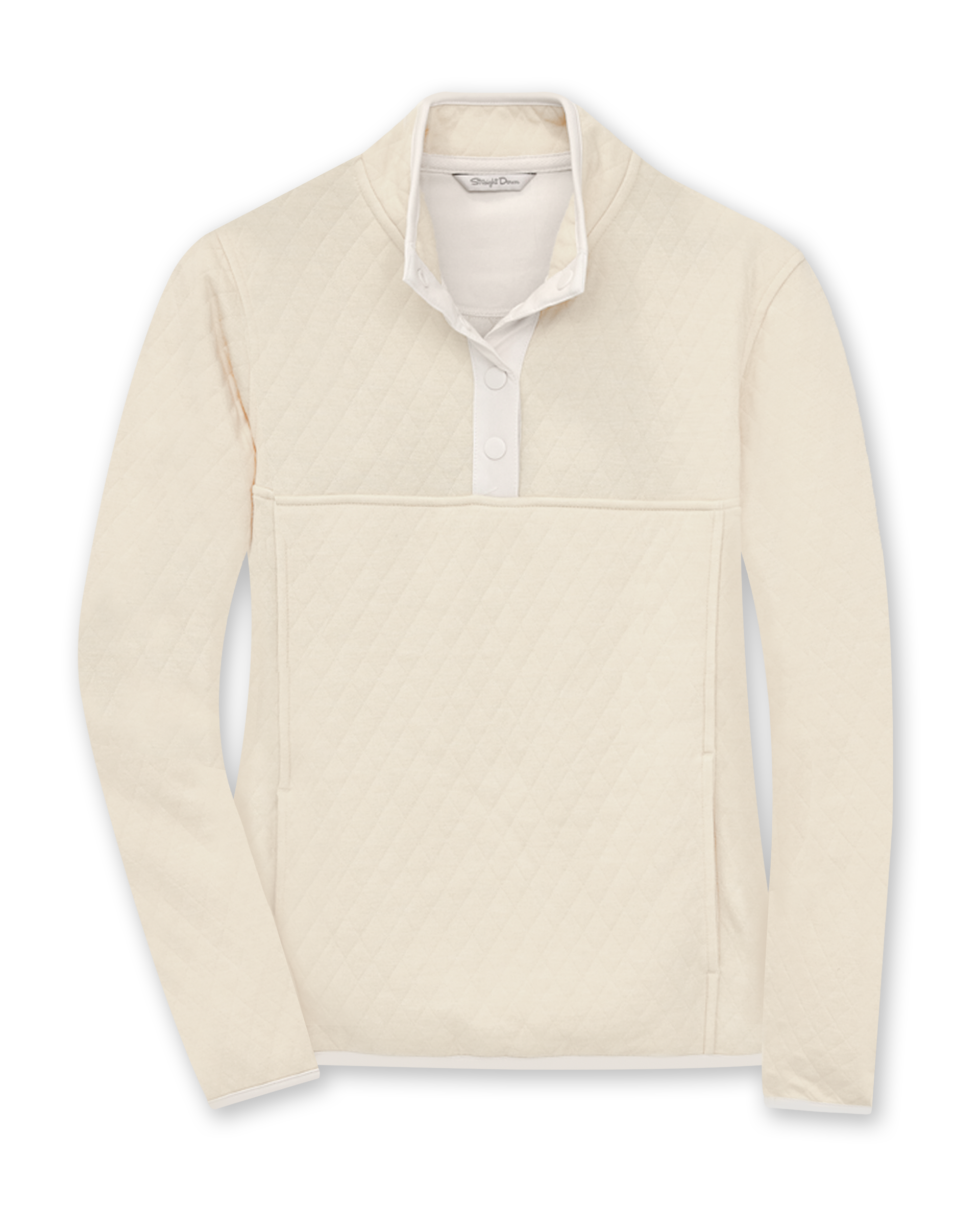 Presley Quarter Snap Pullover in Cream, front product view