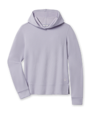 Straight Down Daria Hoodie in Cosmic Blue featuring lightweight waffle-knit fabric