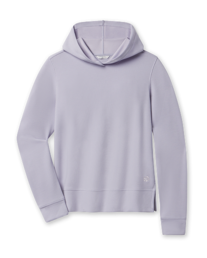 Straight Down Daria Hoodie in Cosmic Blue featuring lightweight waffle-knit fabric