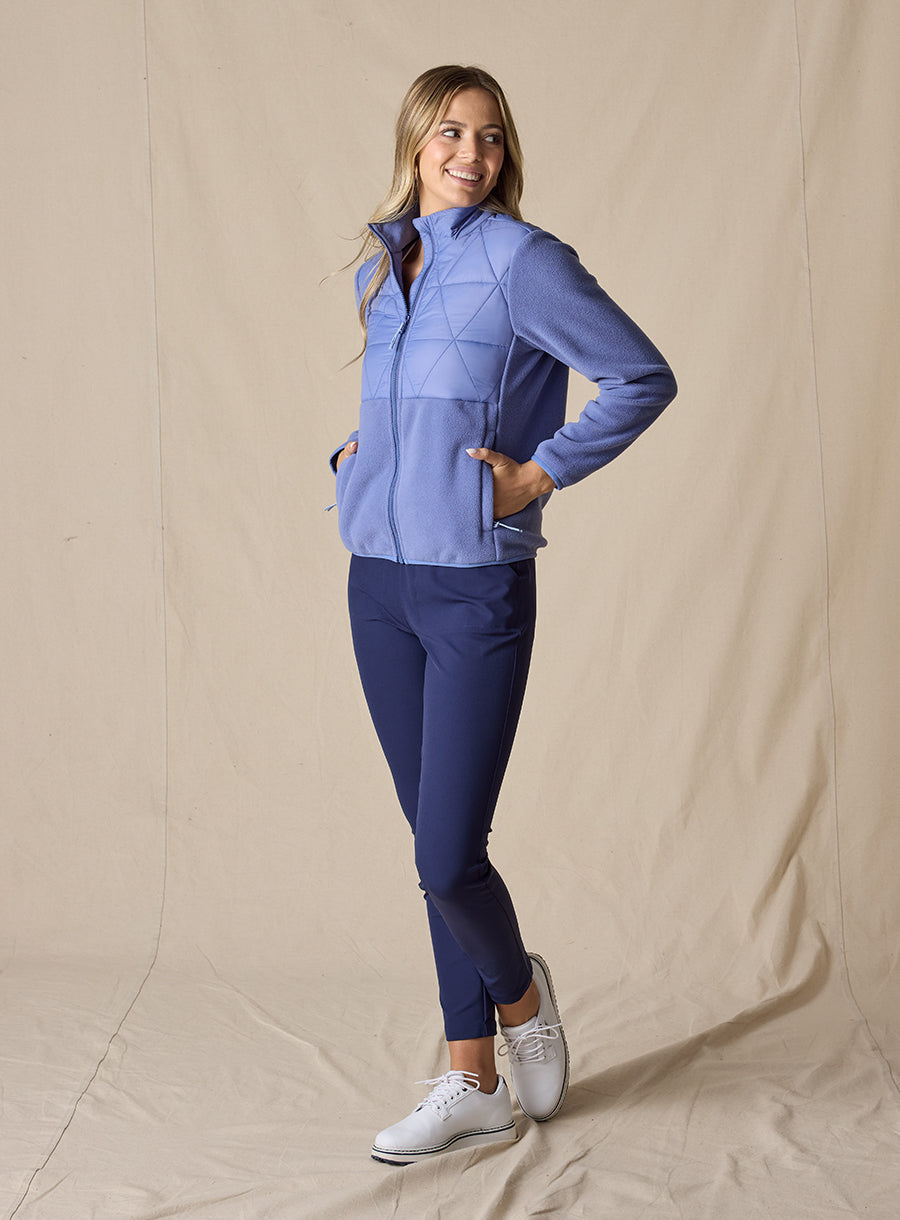 Laurel Hybrid Fleece Jacket - Blueberry
