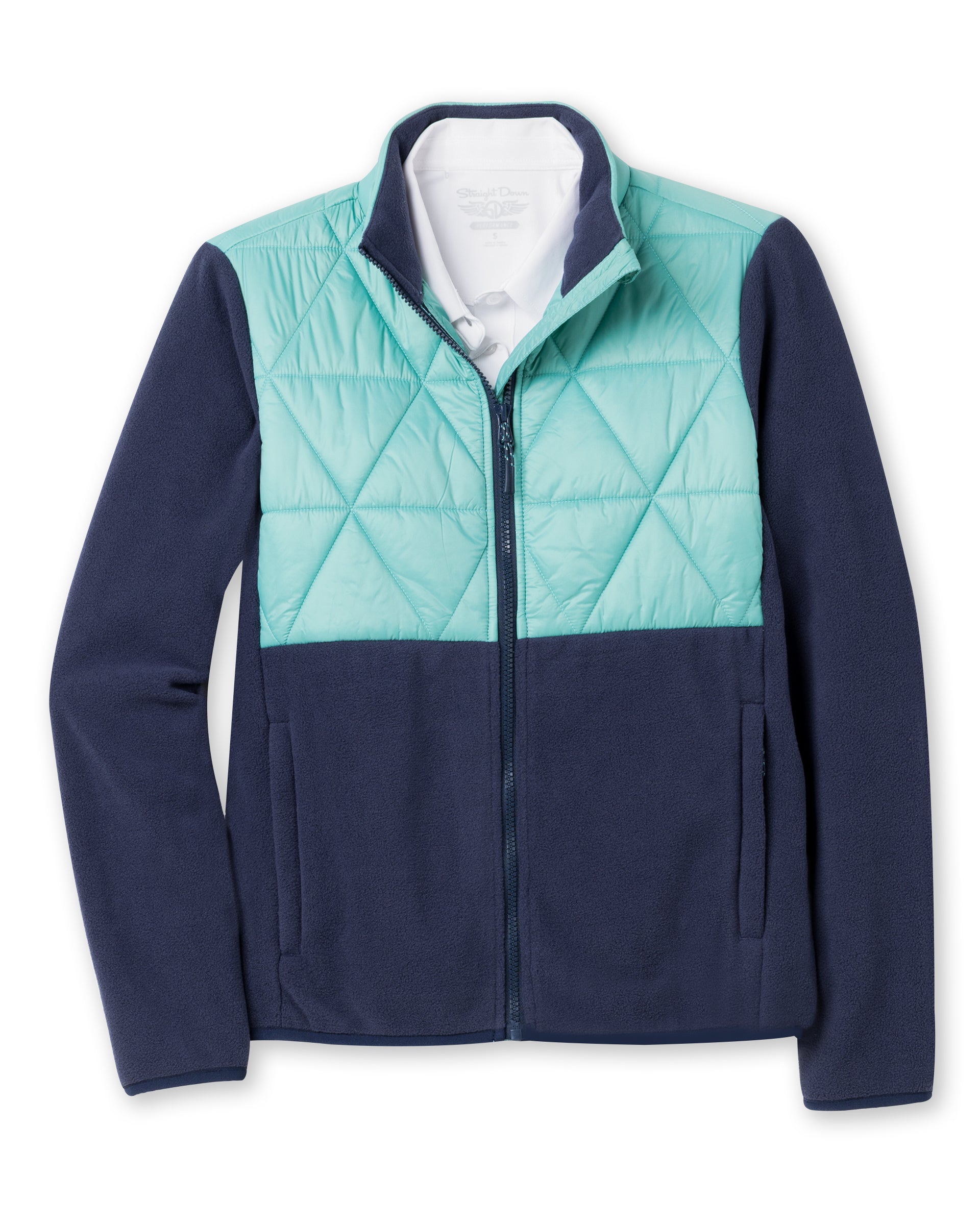 Laurel Hybrid Fleece Jacket - Sea Green New Indigo
