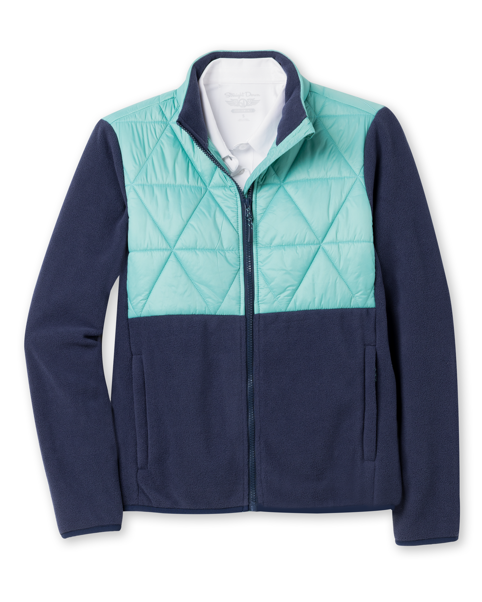 Laurel Hybrid Fleece Jacket - Sea Green New Indigo