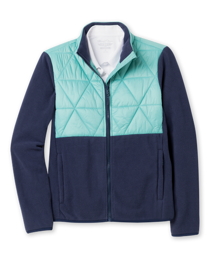 Laurel Hybrid Fleece Jacket - Sea Green New Indigo