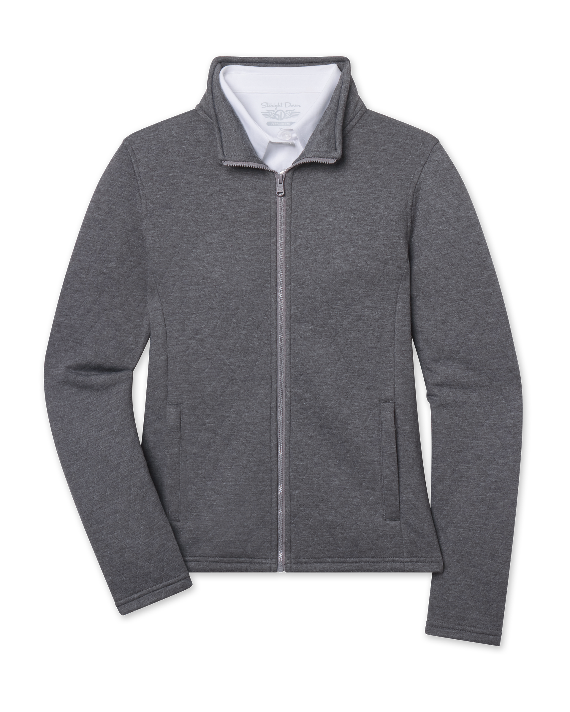 Marlow Jacket in Nightshade featuring a full-zip front, stand collar, long sleeves, and front pockets.