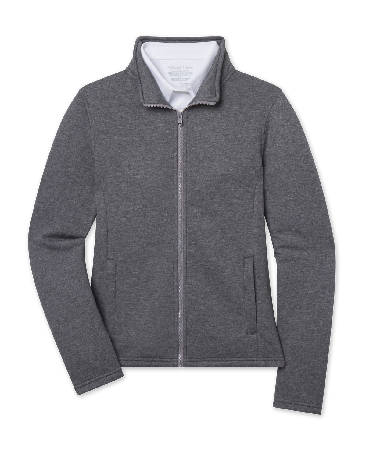 Marlow Jacket in Nightshade featuring a full-zip front, stand collar, long sleeves, and front pockets.