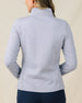 Back view of the Straight Down Marlow Jacket in Cosmic Blue featuring a quilted design and tailored fit