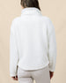 Back view of the Kemble Fleece Jacket in Coconut showcasing the relaxed silhouette and plush high-pile fleece