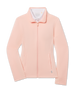 New Swing Jacket in Melba featuring a full-zip front, stand collar, textured ribbed fabric, and front pockets.