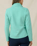 New Swing Jacket in Cascade green with textured ottoman knit fabric, back view