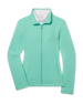 New Swing Jacket in Cascade green with textured ottoman knit fabric, front view