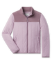 Taylor Jacket in Pink Dawn featuring lightweight quilted insulation, soft fleece yoke, full-zip front, and zip pockets