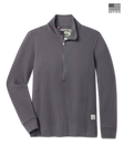 Women’s Hills Quarter Zip in Nightshade featuring textured waffle knit fabric, a quarter-zip neckline, and a Made in the USA detail.