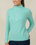 Hills Quarter Zip in Cascade featuring silver quarter-zip zipped and textured fabric