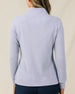 Back view of the Straight Down Hills Quarter Zip in Cosmic Blue showcasing the waffle knit texture