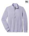 Straight Down Hills Quarter Zip in Cosmic Blue featuring a waffle knit texture