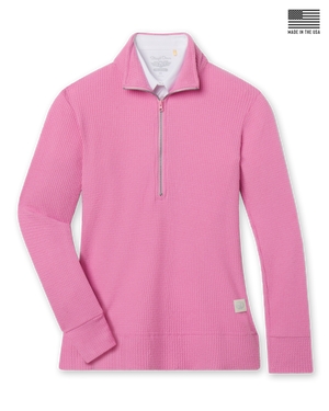Hills Quarter Zip - Sweet Rose | Straight Down