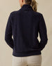 Collette Quarter Zip in New Indigo, back view