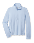 Women’s Lorna Half Zip in Lake featuring a soft textured knit, stand collar, and tonal half-zip closure.