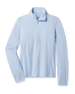 Women’s Lorna Half Zip in Lake featuring a soft textured knit, stand collar, and tonal half-zip closure.
