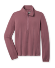 Lorna Half Zip women's textured fleece pullover in Oxblood Red, front flat lay view