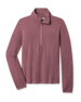 Lorna Half Zip women's textured fleece pullover in Oxblood Red, front flat lay view
