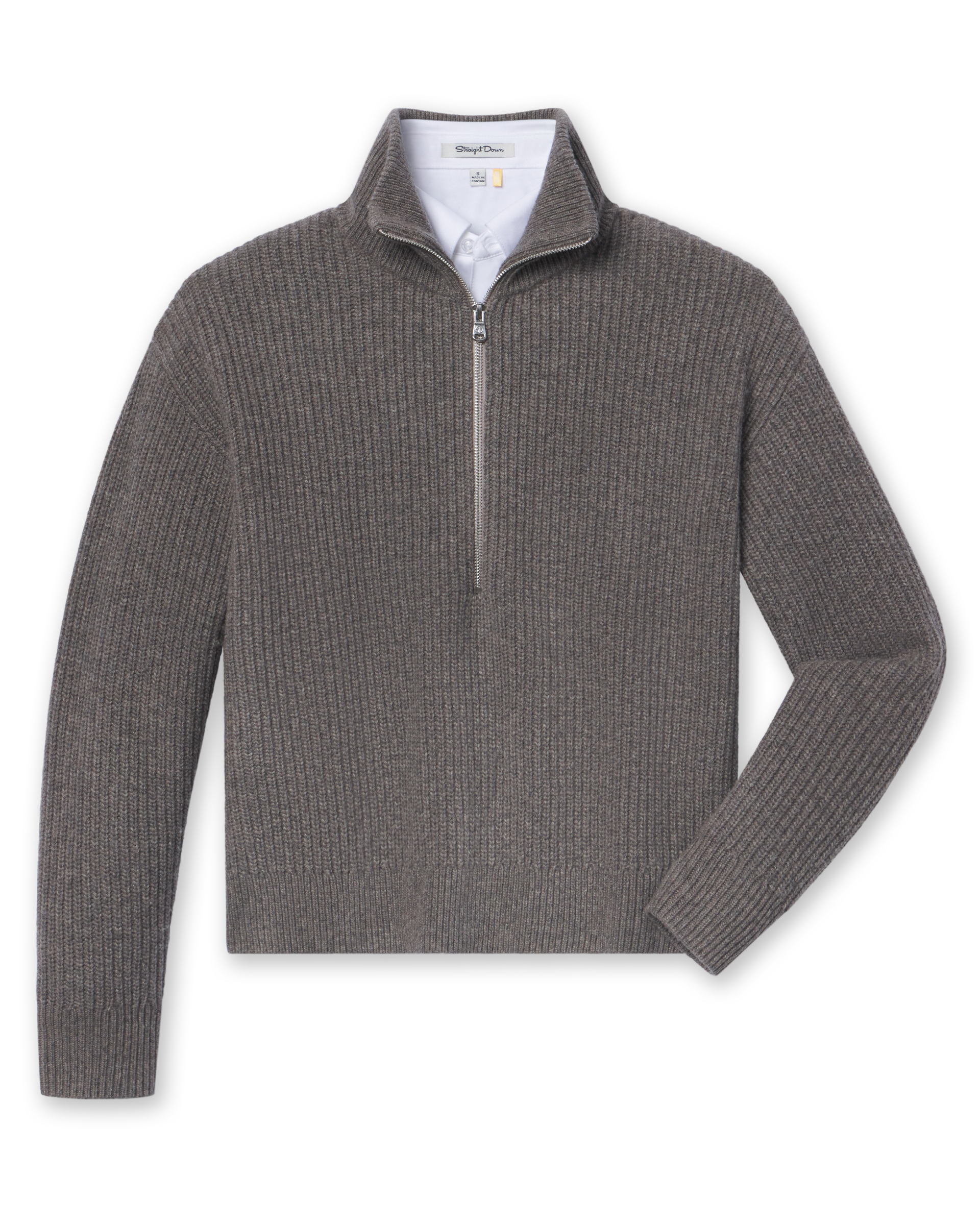 Devon Half Zip Sweater - Woodland | Straight Down
